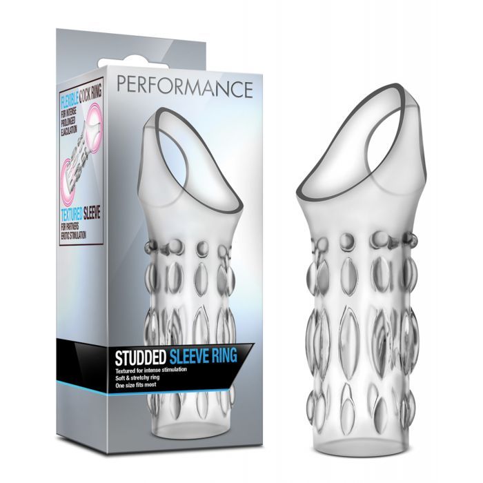 Blush Performance Studded Penis Sleeve Ring - Clear