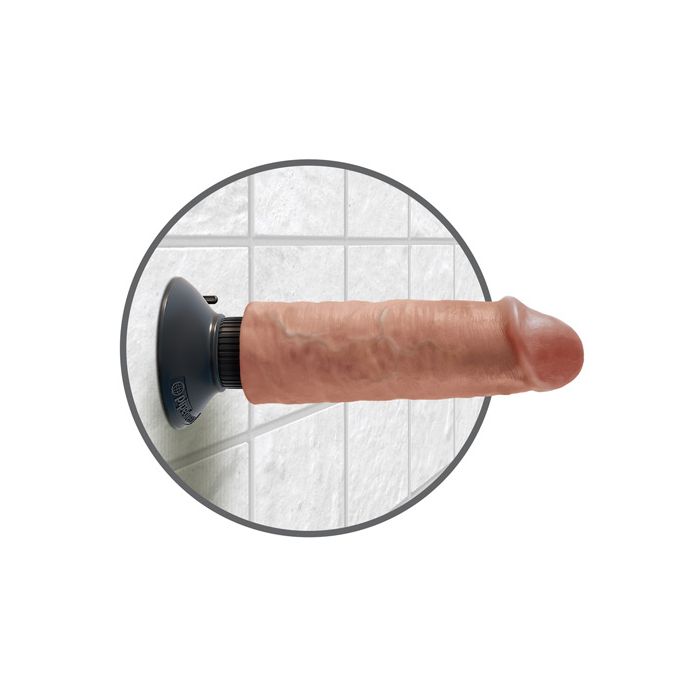 King Cock 6" Vibrating Cock - Tan