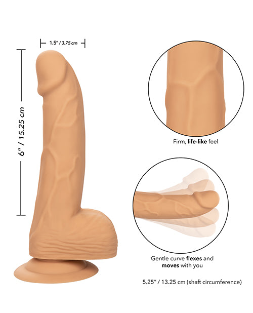 Silicone Studs 6" Dildo - Ivory