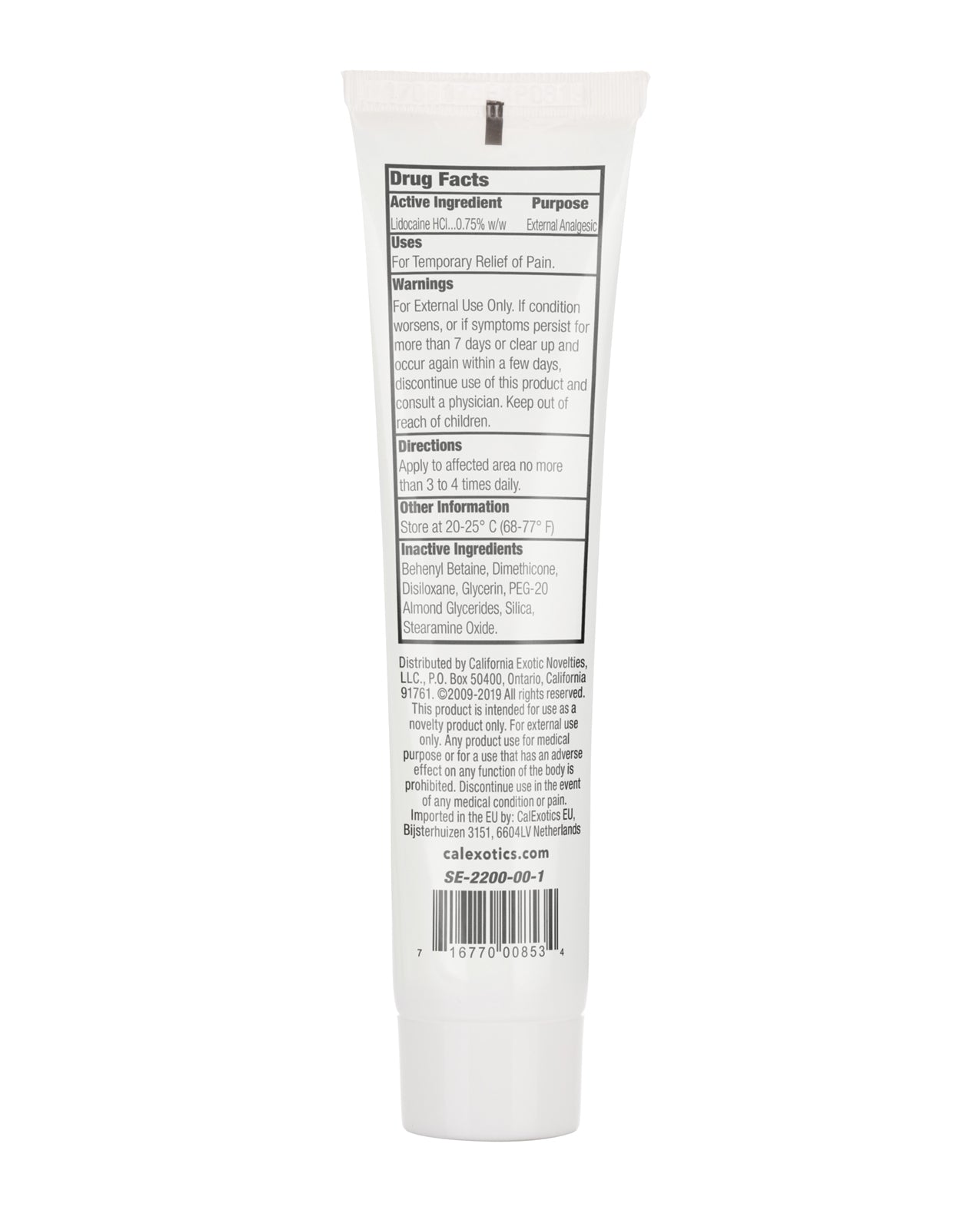 Anal Eze Cream - 1.5 oz Bulk