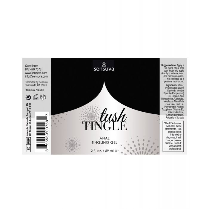 Sensuva Tush Tingle Erotic Anal Stimulation Gel
