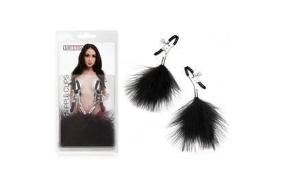 Lux Fetish Feather Nipple Clamps