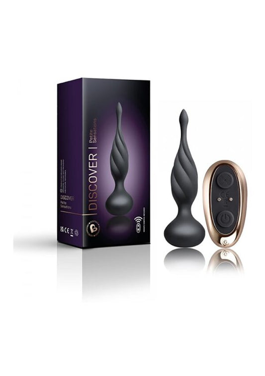 PETITE SENSATIONS DISCOVER - ANAL VIBRATOR WITH REMOTE CONTROL - BLACK