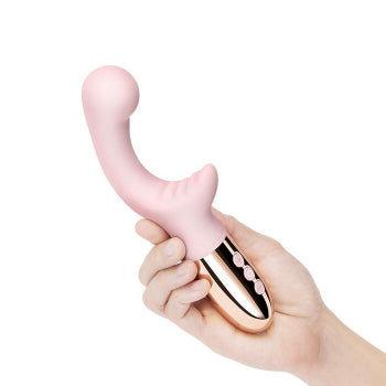 Le Wand XO Double Motor Wave Rechargeable Vibrator - Rose Gold