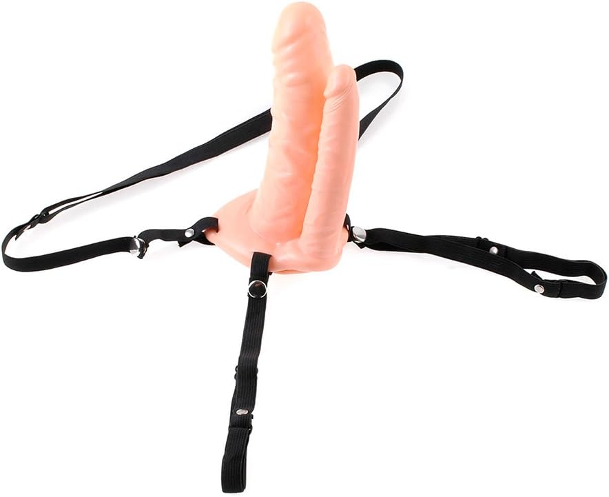 Fetish Fantasy Series 6" Double Penetrator Hollow Strap-On Flesh