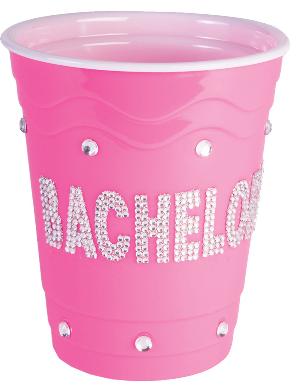 Pink Drinking Diamond Studded Bachelorette Solo Cup Costume Accessory