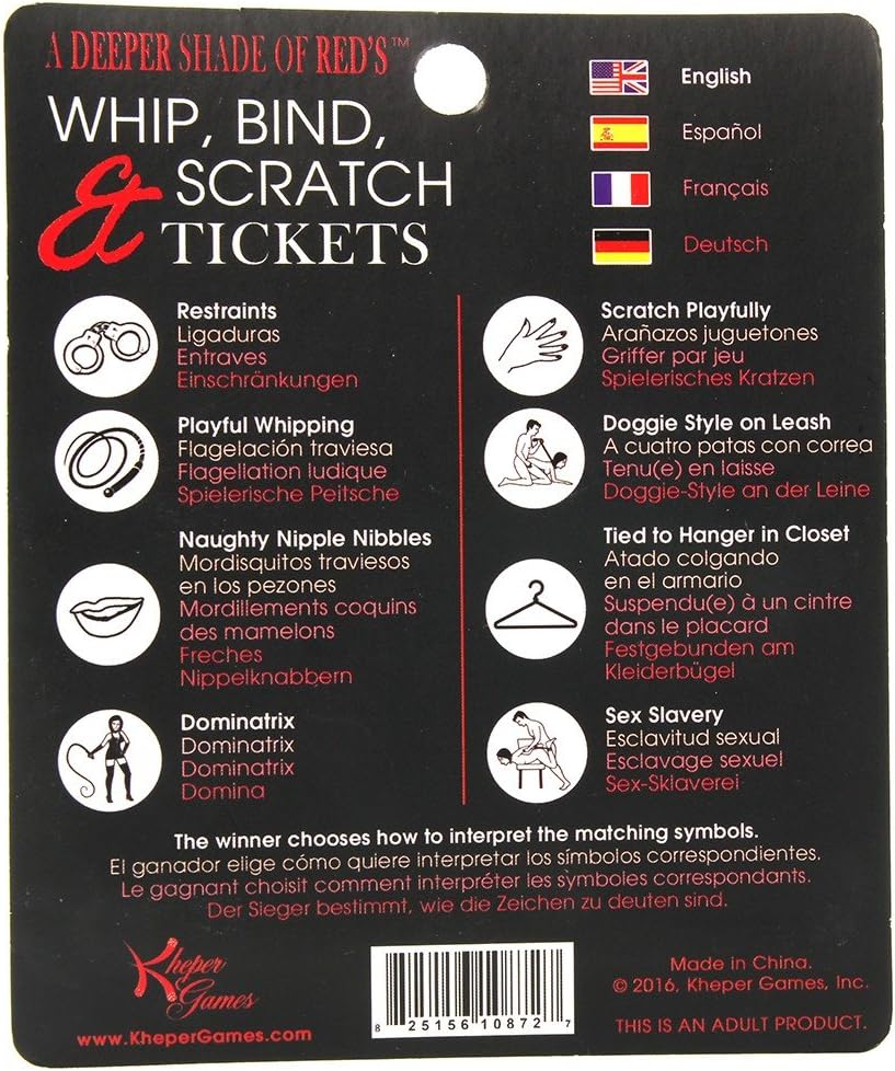 Whip Bind And Scratch Tickets