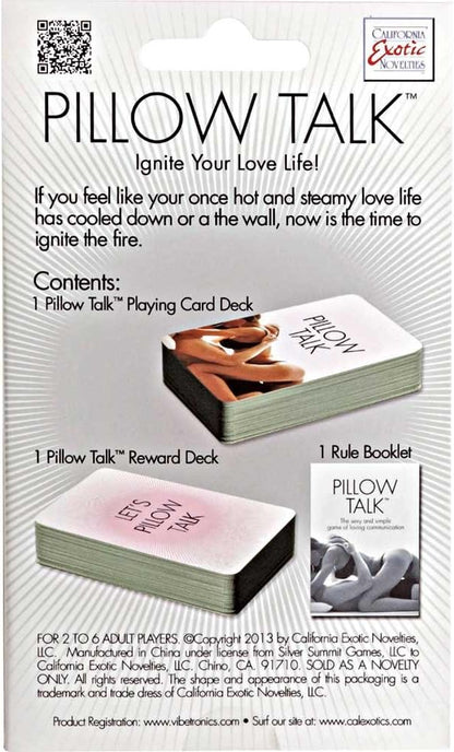 CalExotics Pillow Talk Card Game - Sex Games for Couples - Sexy Adult Toys - Novelty Gifts for Him or Her