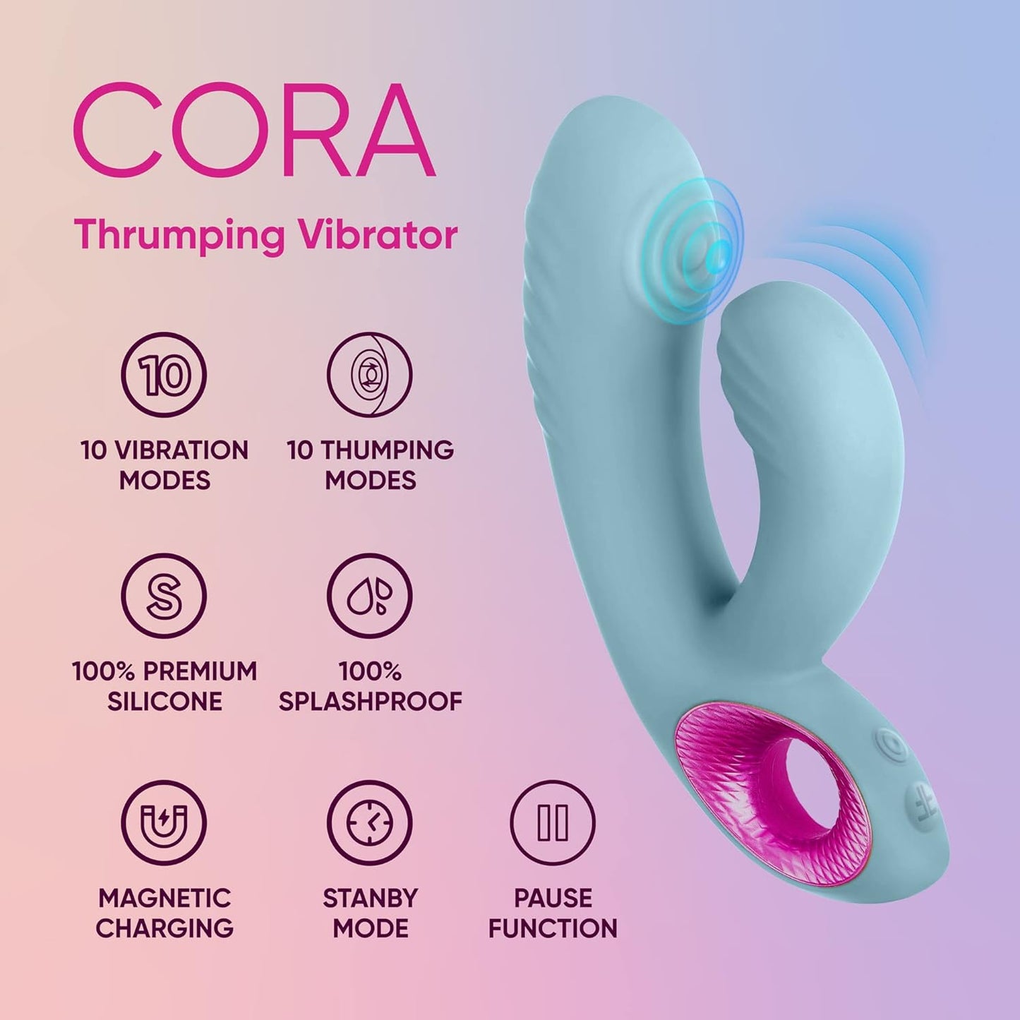 Cora Couples Thrusting Vibrator