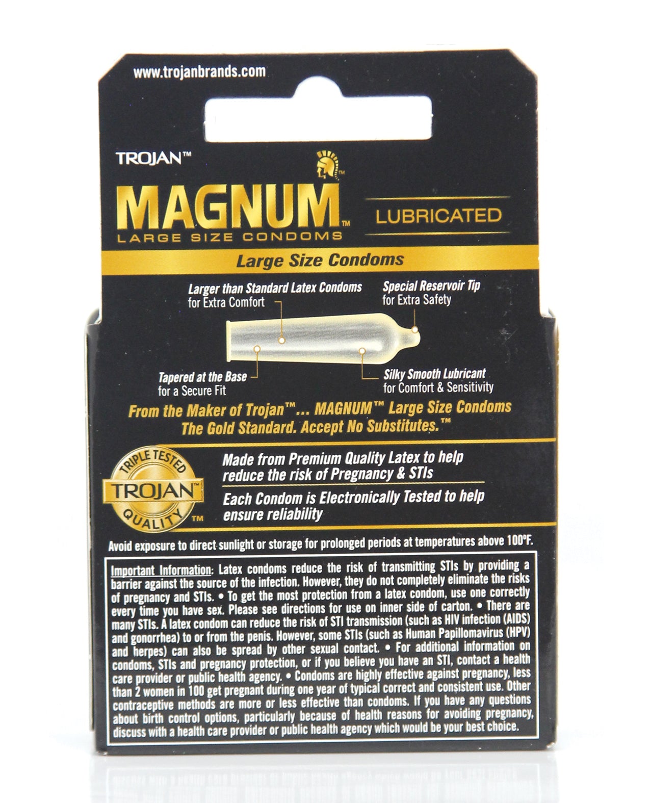 Trojan Magnum Condoms - Box of 3