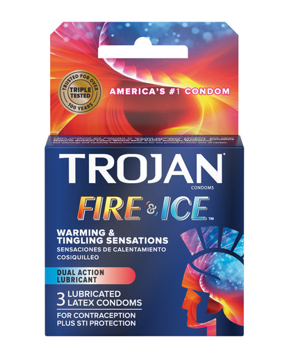 Trojan Fire & Ice Condoms - Box of 3