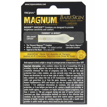 Trojan Magnum Bareskin Condoms - Pack of 3