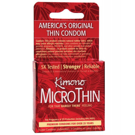 Kimono Micro Thin Condoms - Box of 3