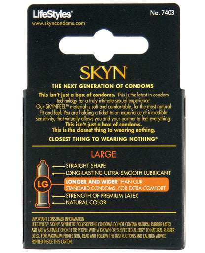 Lifestyles SKYN Elite Large Condoms - Box of 3