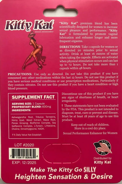 Kitty Kat Single Caps For Female Sexual Enhancement