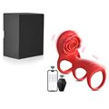 Andrea Bluetooth-Vibrating Cock Ring for Men,Penis Ring,Pink Clitoral Stimulator,