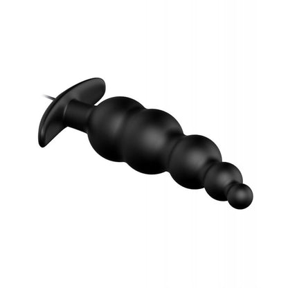 Pretty Love Vibrating Bead Shaped Butt Plug - Black