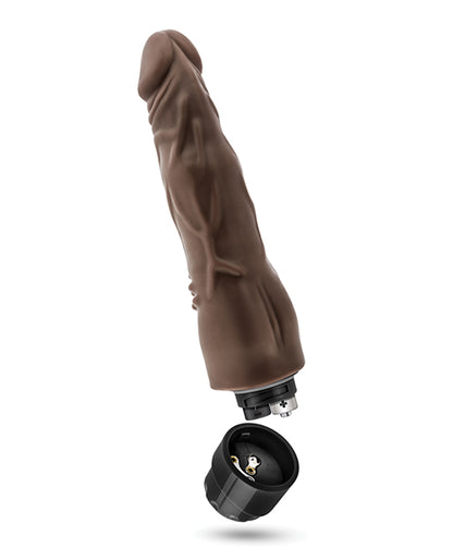 Blush Dr. Skin Cock Vibe 8" Vibrating Cock - Chocolate