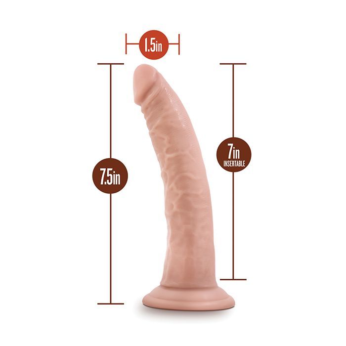 Blush Dr. Skin 7" Cock w/Suction Cup -  Vanilla