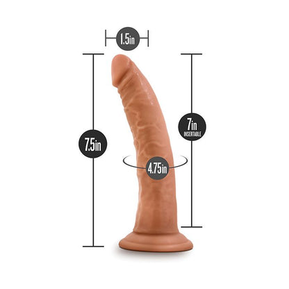 Blush Dr. Skin Glide 7.5" Self Lubricating  Dildo - Mocha
