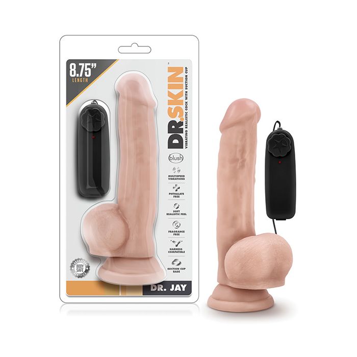 Blush Dr. Skin Dr. Jay 8.75" Cock w/Suction Cup - Vanilla