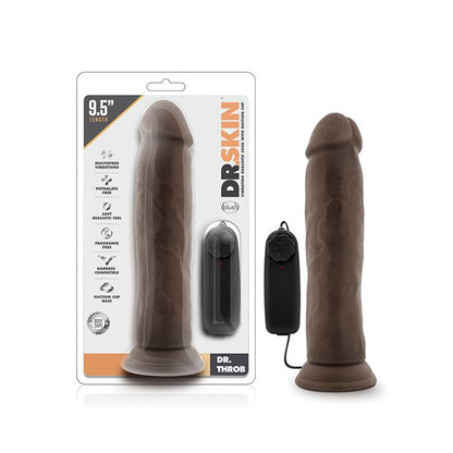 Blush Dr. Skin Dr. Throb 9.5" Cock w/Suction Cup - Chocolate