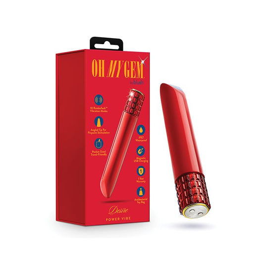 Blush Oh My Gem Desire Bullet Vibrator - Ruby