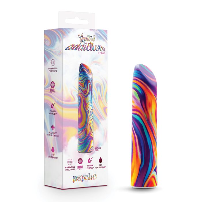 Blush Limited Addiction Psyche Power Vibrator - Rainbow