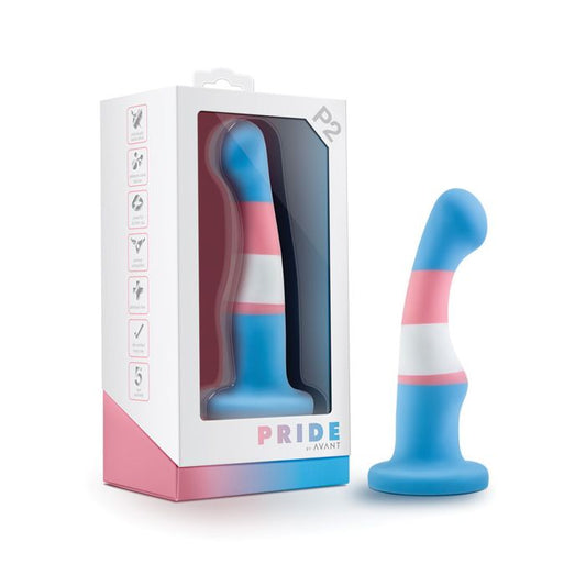 Blush Avant P2 Transgender Pride Silicone Dong - True Blue