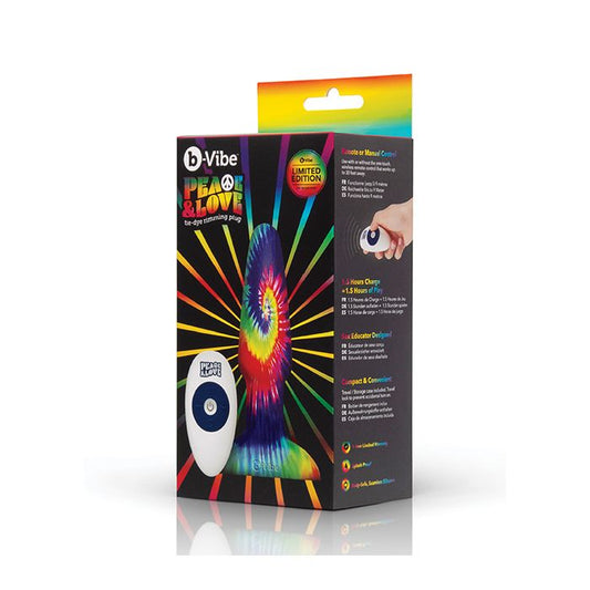 B-Vibe Peace & Love Tie-Dye Rimming  Plug - Special Edition