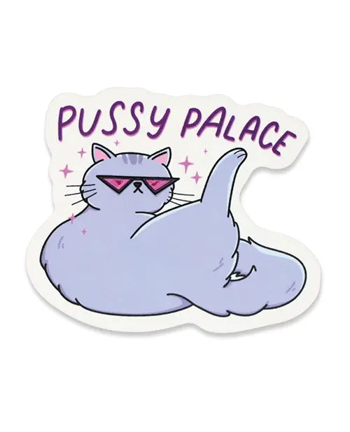 Pussy Palace Funny Vinyl Sticker