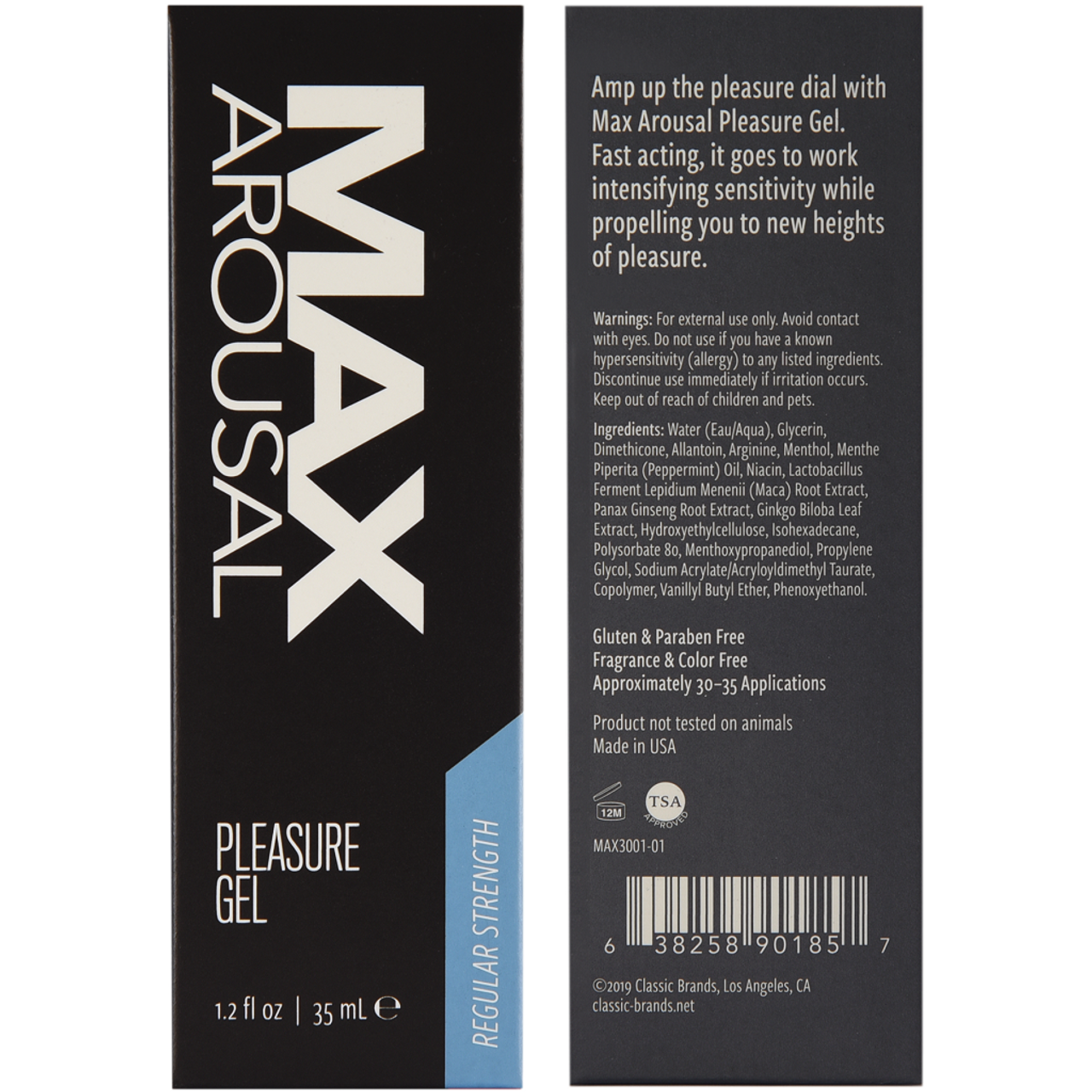 Max Arousal Pleasure Gel Regular Strength 1.2 OZ