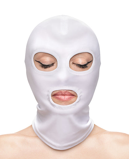 Fetish & Fashion Eyes & Mouth Hood - White