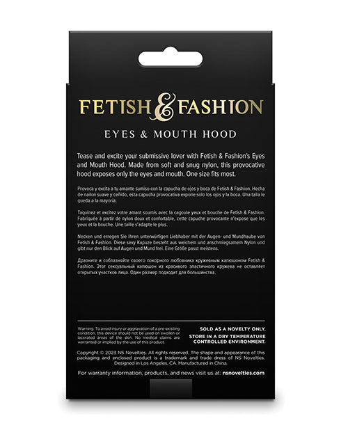 Fetish & Fashion Eyes & Mouth Hood - White