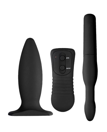 My 1st Anal Explorer Kit Vibrating Butt Plug and Please - Black