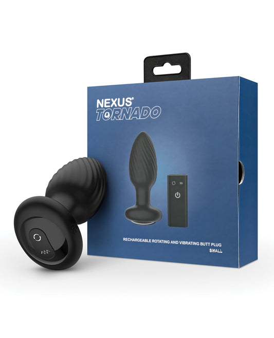 Nexus Tornado Rotating & Vibrating Small Butt Plug - Black