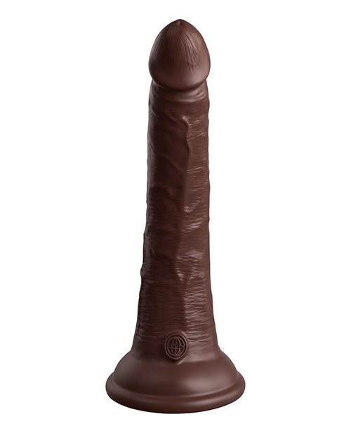 King Cock Elite 7" Dual Density Silicone Cock - Brown