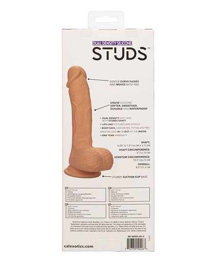 Studs Dual Density Silicone 6.25" Dildo - Ivory