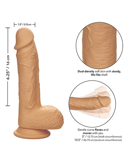 Studs Dual Density Silicone 6.25" Dildo - Ivory