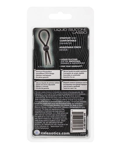 Alpha Liquid Silicone Lasso Cock Ring -  Black