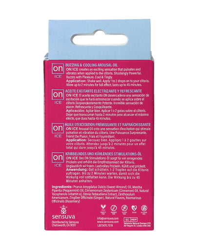ON Ice Buzzing & Cooling Female Arousal  Oil Medium Box - 5 ml Bottle