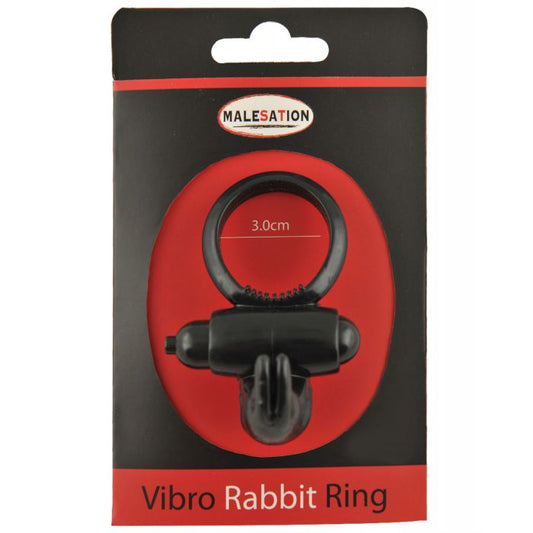 MALESATION Vibro Rabbit Ring - Black