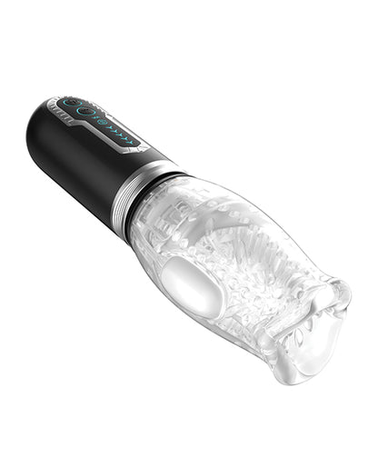 Thrusting, Vibrating & Rotating Oral Sex  Masturbator- Black