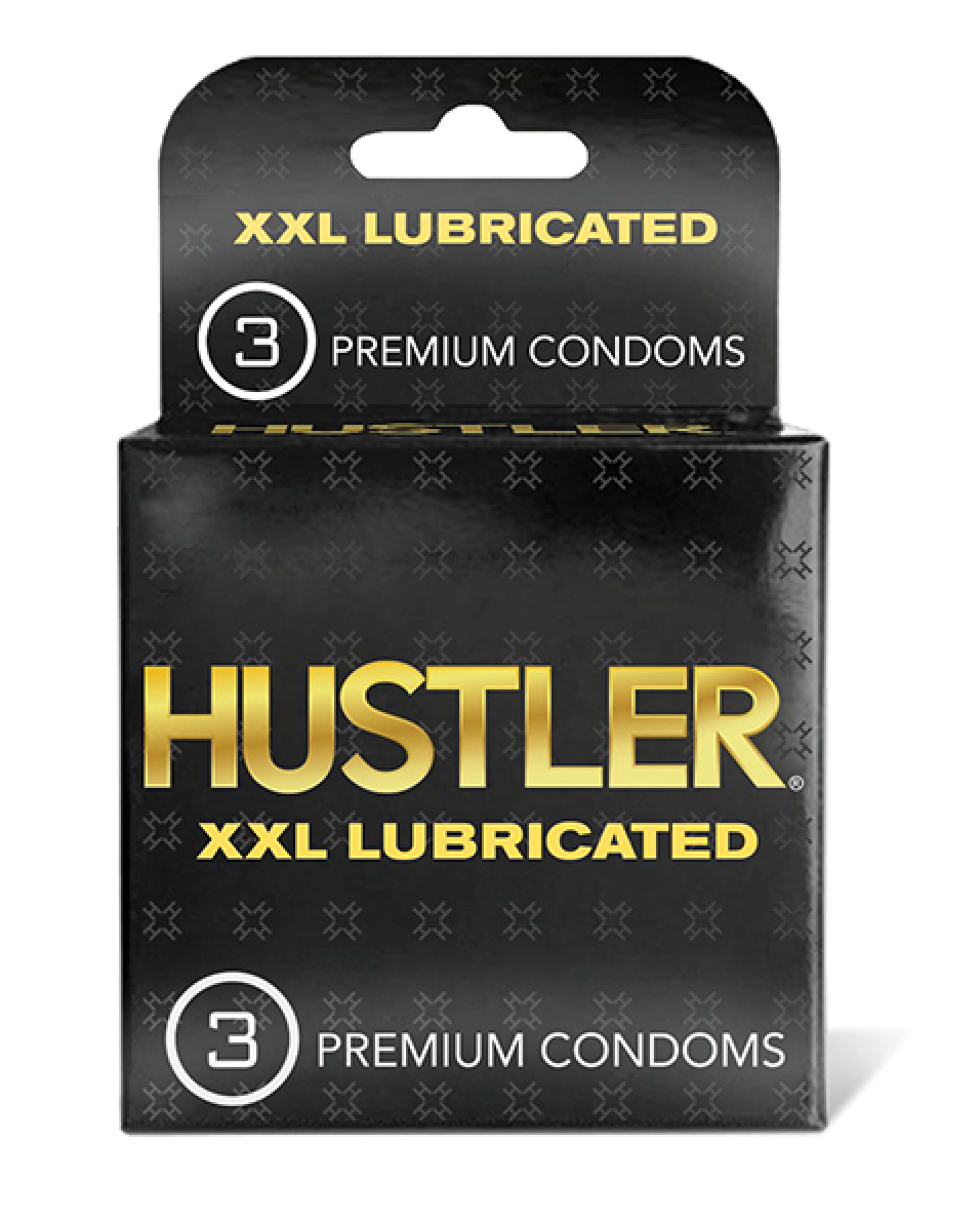 Hustler XXL Lubricated Premium Condoms - Pack of 3