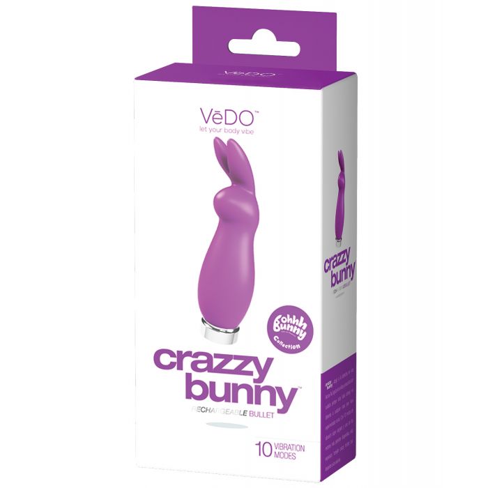 VeDO Crazzy Bunny Rechargeable Bullet - Perfectly Purple