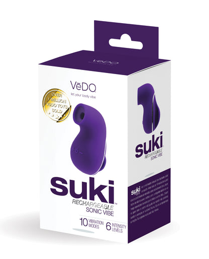 VeDO Suki Rechargeable Vibrating Sucker - Deep Purple