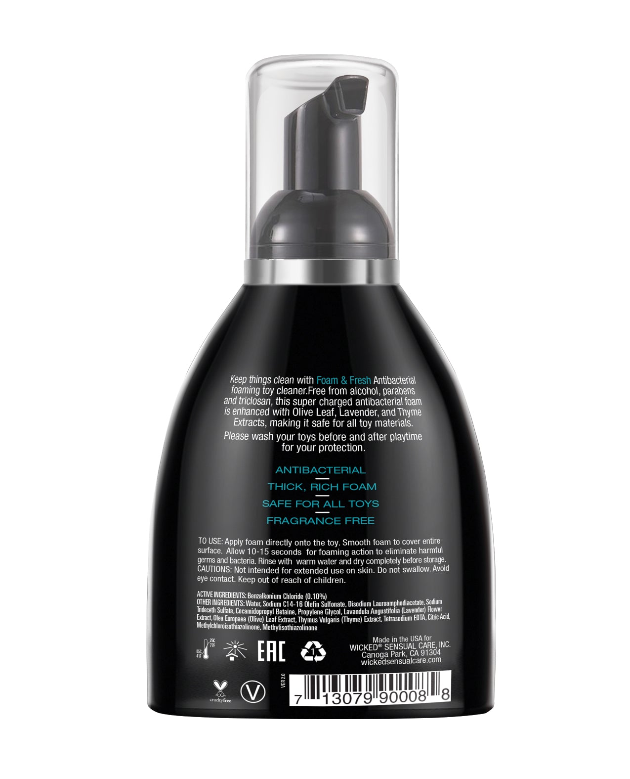Wicked Sensual Care Foam N Fresh  Anti-Bacterial Foaming Toy Cleaner