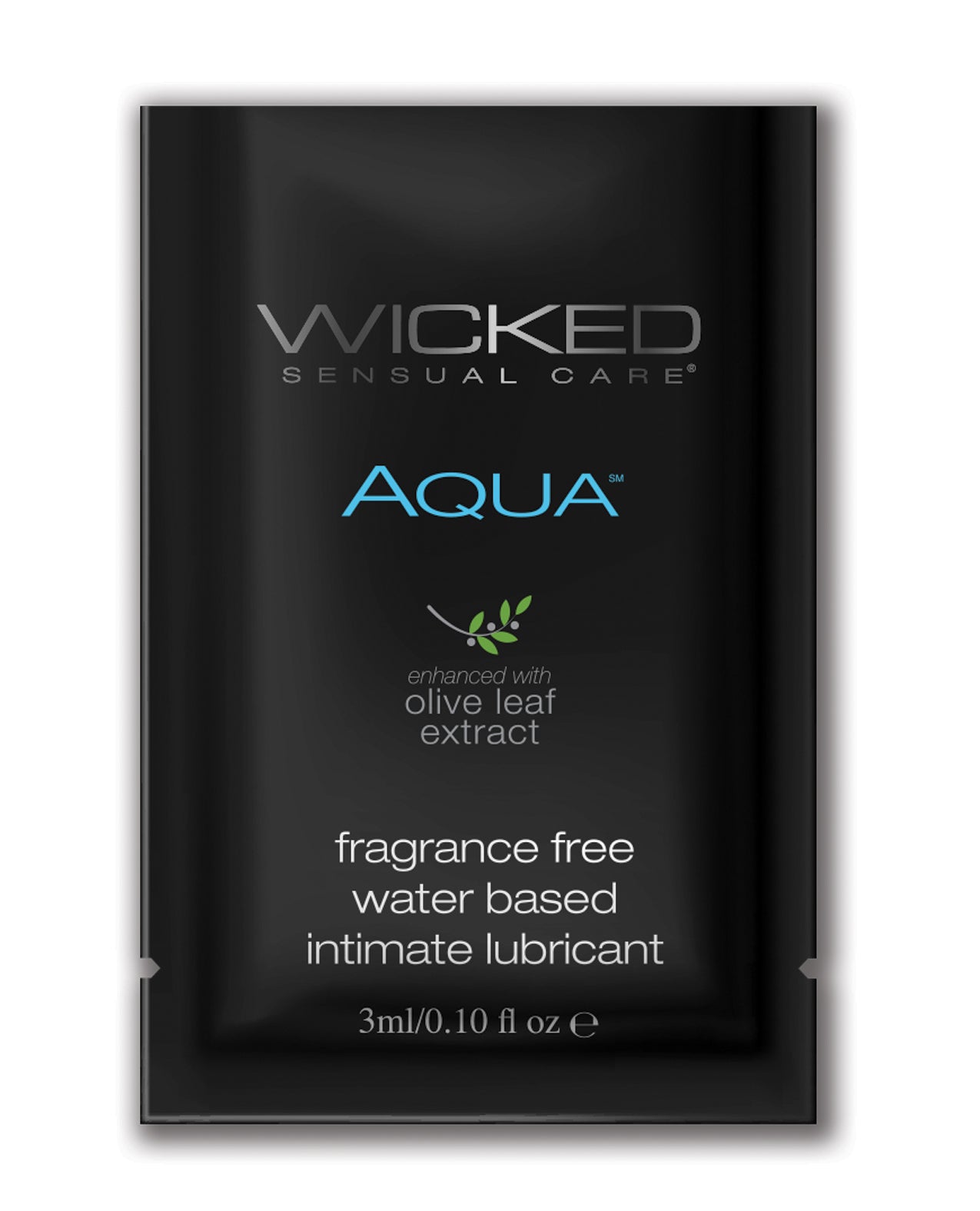 Wicked Sensual Care Aqua Water Based  Lubricant - .1 oz Fragrance Free