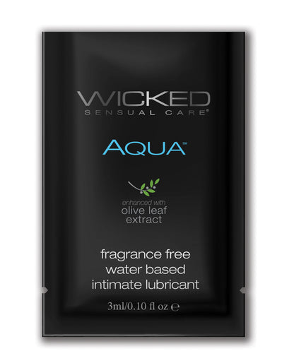 Wicked Sensual Care Aqua Water Based  Lubricant - .1 oz Fragrance Free