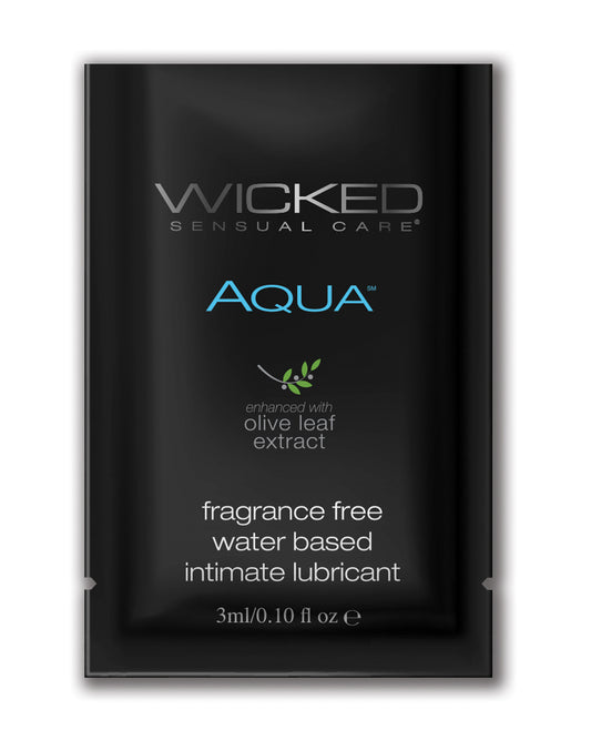 Wicked Sensual Care Aqua Water Based  Lubricant - .1 oz Fragrance Free